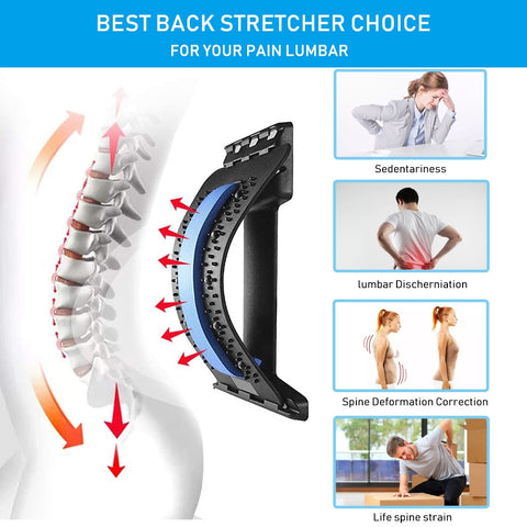 Multi-level Adjustable Back Massager Stretcher Waist Neck Stretch
