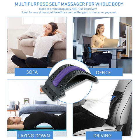 Multi-level Adjustable Back Massager Stretcher Waist Neck Stretch