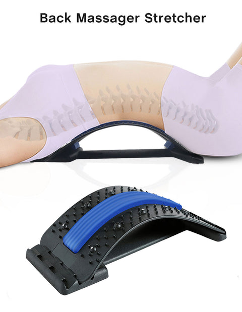Multi-level Adjustable Back Massager Stretcher Waist Neck Stretch