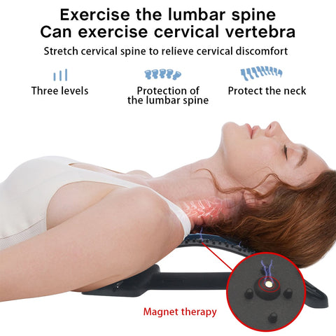 Multi-level Adjustable Back Massager Stretcher Waist Neck Stretch