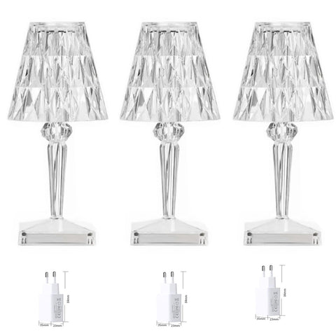 Diamond Table Lamp USB Touch Sensor Acrylic Decoration Desk Lamps For Bedroom Bar Crystal Lighting Gift LED Night Light