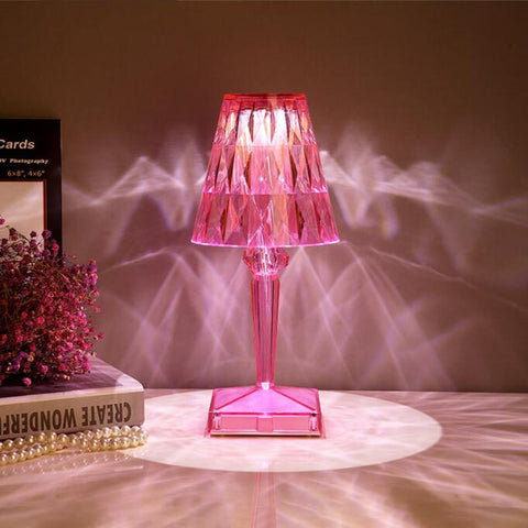 Diamond Table Lamp USB Touch Sensor Acrylic Decoration Desk Lamps For Bedroom Bar Crystal Lighting Gift LED Night Light
