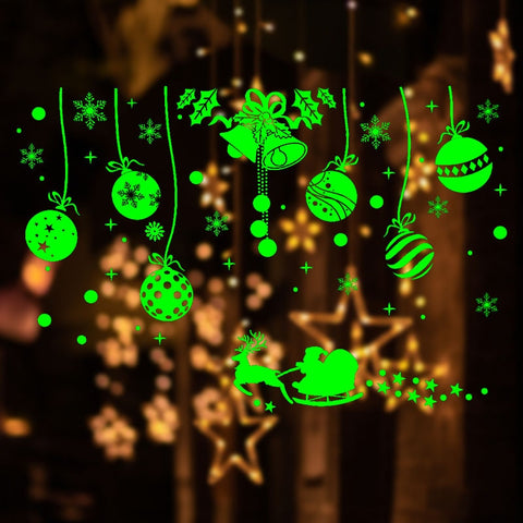 1 Sheet Merry Christmas Snowflake Snowman Window Sticker Christmas Wall Stickers Kids Room Wall Decals