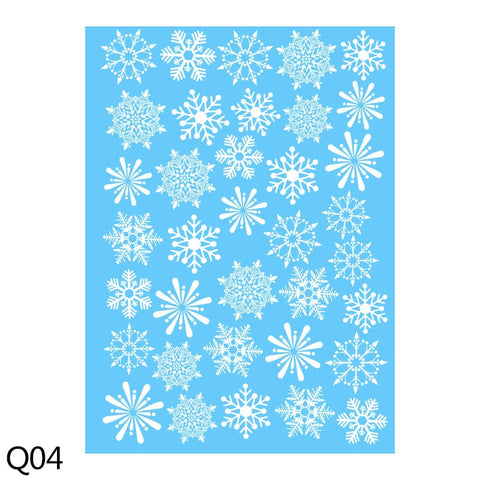 1 Sheet Merry Christmas Snowflake Snowman Window Sticker Christmas Wall Stickers Kids Room Wall Decals