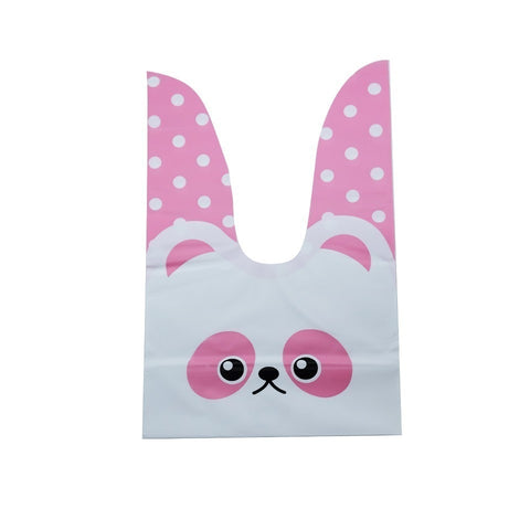 10/50pcs/lot Cute Rabbit Ear Bags Cookie Plastic Bags&amp;Candy Gift Bags For Biscuits Snack Baking Package And Event Party Supplies