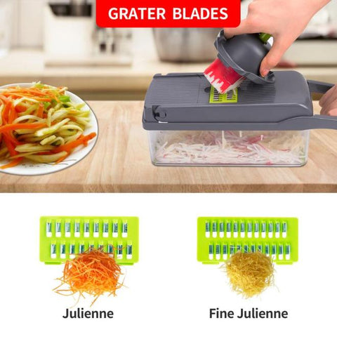 12 in 1 Vegetable Chopper Multifunctional Kitchen Slicer Dicer