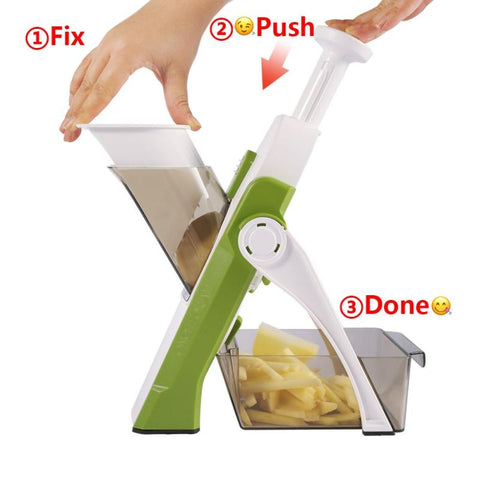 Foldable Vegetable Slicer Manual Grater Slicer Kitchen Gadget Safe Vegetable Slicers Easy To Cut Potato Chips French Fry Gadgets