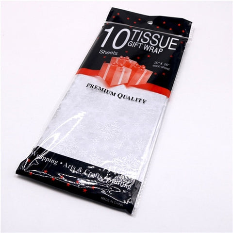 10pcs Tissue Paper 50*66CM Craft Paper Floral Christmas Gift Wrapping Paper Home Decoration Festive Party Supplies