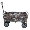 Heavy Duty Steel Frame Collapsible Folding 150 Pound Capacity Outdoor Camping Garden Utility Wagon Yard Cart