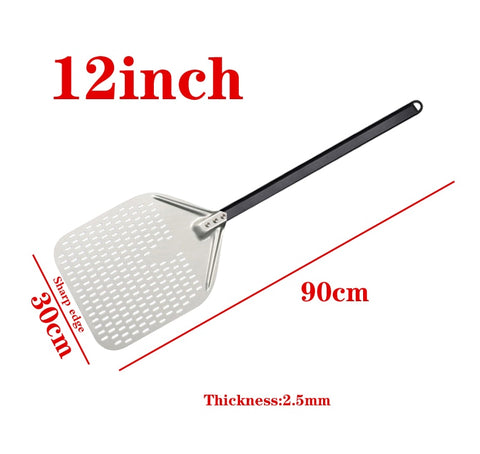 12 14 inch Big long Aluminum Pizza Shovel Peel With Long Handle Accessorie Pizza Paddle Spatula Nonstick Round Pan Baking turner