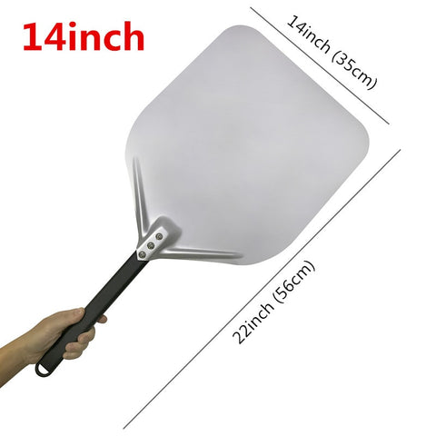 12 14 inch Big long Aluminum Pizza Shovel Peel With Long Handle Accessorie Pizza Paddle Spatula Nonstick Round Pan Baking turner