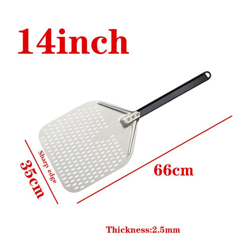 12 14 inch Big long Aluminum Pizza Shovel Peel With Long Handle Accessorie Pizza Paddle Spatula Nonstick Round Pan Baking turner