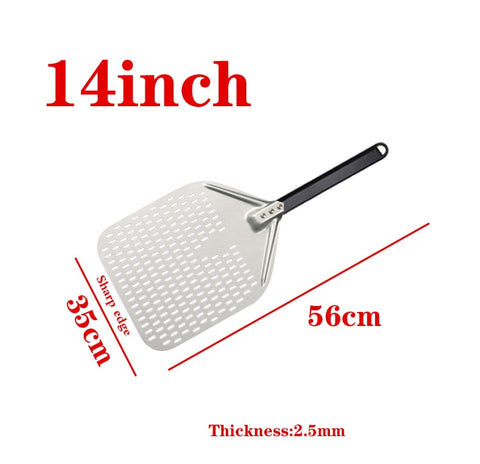 12 14 inch Big long Aluminum Pizza Shovel Peel With Long Handle Accessorie Pizza Paddle Spatula Nonstick Round Pan Baking turner