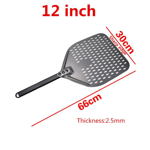 12 14 inch Big long Aluminum Pizza Shovel Peel With Long Handle Accessorie Pizza Paddle Spatula Nonstick Round Pan Baking turner