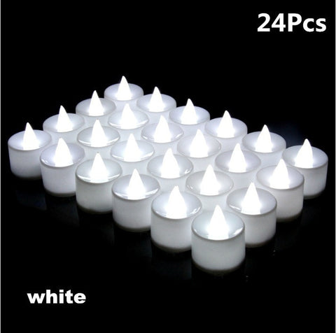 12/24/48pcs Flameless LED Tealight Tea Candles Wedding Light Romantic Candles Lights for  Birthday Party Wedding Decorations