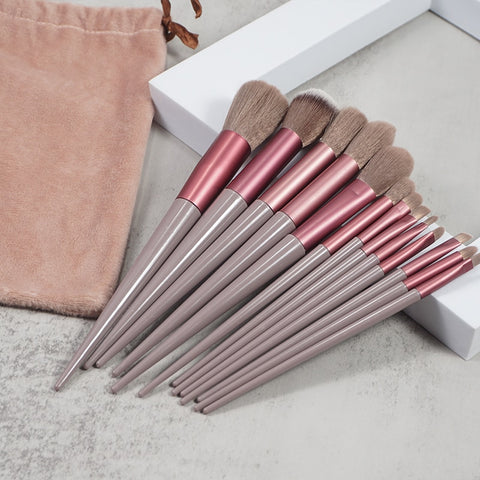 13Pcs Makeup Brush Set Makeup Concealer Brush Blush Loose Powder Brush Eye Shadow Highlighter Foundation Brush Beauty Tools