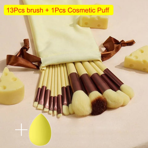 13Pcs Makeup Brush Set Makeup Concealer Brush Blush Loose Powder Brush Eye Shadow Highlighter Foundation Brush Beauty Tools
