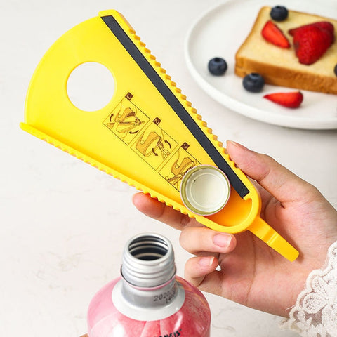 1PCS Jar Opener 5 in 1 Multi Function Can Opener Bottle Opener Kit with Silicone Handle Easy to Use for Children Elderly Gadgets