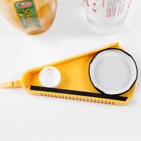 1PCS Jar Opener 5 in 1 Multi Function Can Opener Bottle Opener Kit with Silicone Handle Easy to Use for Children Elderly Gadgets