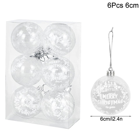 1box Christmas Balls Christmas Tree Ornaments Ball Xmas Hanging Tree Pendants Home Party Decor 2022 New Year Gift Noel Navidad