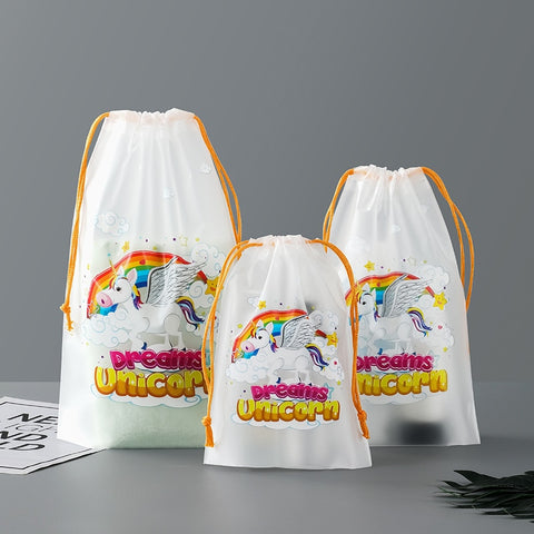 1pc Cartoon Drawstring Storage Bags Travel Shoes Clothes Underwear Towel Cosmetic Bag Portable Waterproof Organizer Toiletry Bag