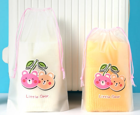 1pc Cartoon Drawstring Storage Bags Travel Shoes Clothes Underwear Towel Cosmetic Bag Portable Waterproof Organizer Toiletry Bag