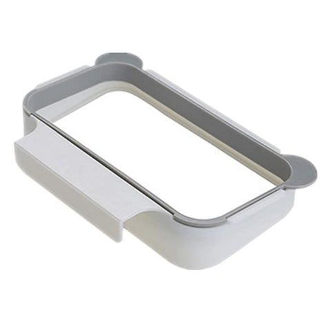 1pc Kitchen Cabinet Door Basket Hanging Trash Can Waste Bin Garbage Bag Holder Portable Kitchen Trash Bag Holder Kitchen Gadgets