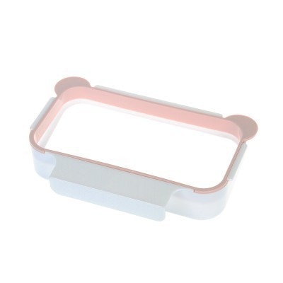 1pc Kitchen Cabinet Door Basket Hanging Trash Can Waste Bin Garbage Bag Holder Portable Kitchen Trash Bag Holder Kitchen Gadgets