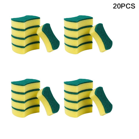 20/30pcs Dishwashing Sponge Kitchen Nano Emery Magic Clean Rub Pot Rust Focal Stains Sponge Removing Kit Cleaning Brush Sponges