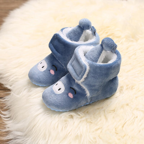 Christmas Newborn Baby Shoes Boys Girls Toddler First Walkers Soft Bottom Infant Flats Warm Snow Boots 0-18Months