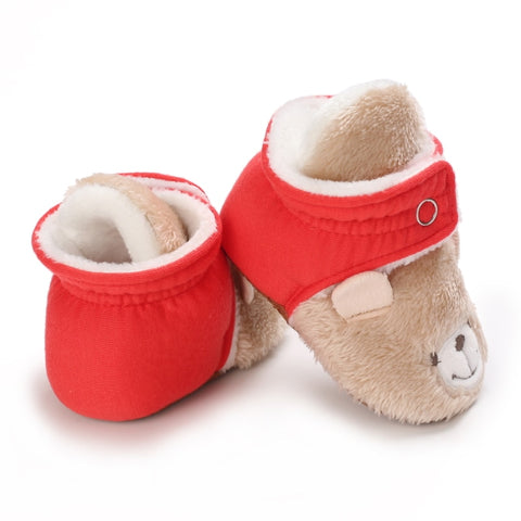 Christmas Newborn Baby Shoes Boys Girls Toddler First Walkers Soft Bottom Infant Flats Warm Snow Boots 0-18Months