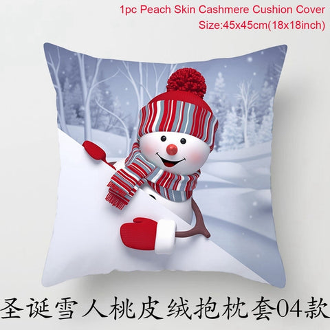 2022 Merry Christmas Cushion Cover Christmas Decorations for Home Christmas Ornaments Xmas Navidad Gifts Happy New Year 2023