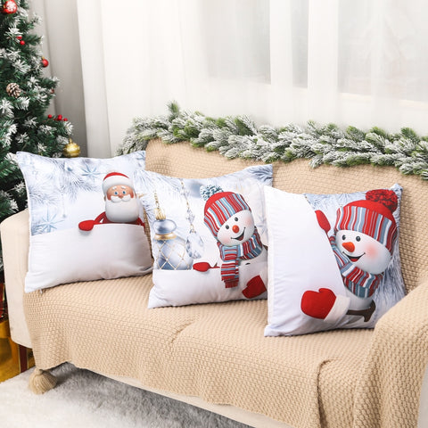 2022 Merry Christmas Cushion Cover Christmas Decorations for Home Christmas Ornaments Xmas Navidad Gifts Happy New Year 2023