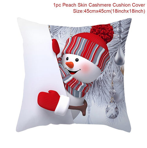 2022 Merry Christmas Cushion Cover Christmas Decorations for Home Christmas Ornaments Xmas Navidad Gifts Happy New Year 2023