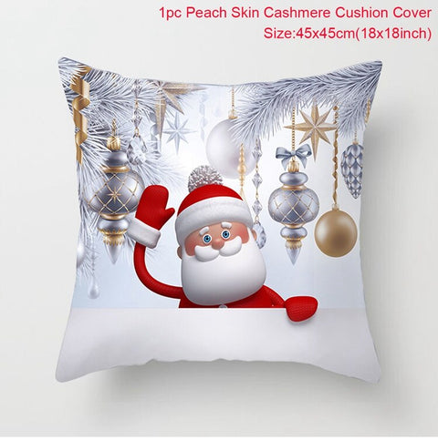 2022 Merry Christmas Cushion Cover Christmas Decorations for Home Christmas Ornaments Xmas Navidad Gifts Happy New Year 2023