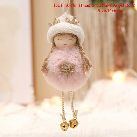 2022 Navidad Xmas Tree Pendant Ornaments 2023 New Year Gifts Christmas Angel Dolls Christmas Decoration for Home Natal Noel Deco