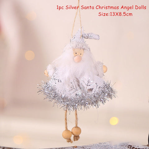 2022 Navidad Xmas Tree Pendant Ornaments 2023 New Year Gifts Christmas Angel Dolls Christmas Decoration for Home Natal Noel Deco