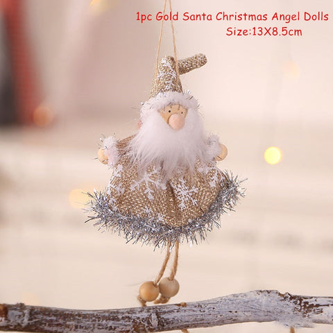 2022 Navidad Xmas Tree Pendant Ornaments 2023 New Year Gifts Christmas Angel Dolls Christmas Decoration for Home Natal Noel Deco