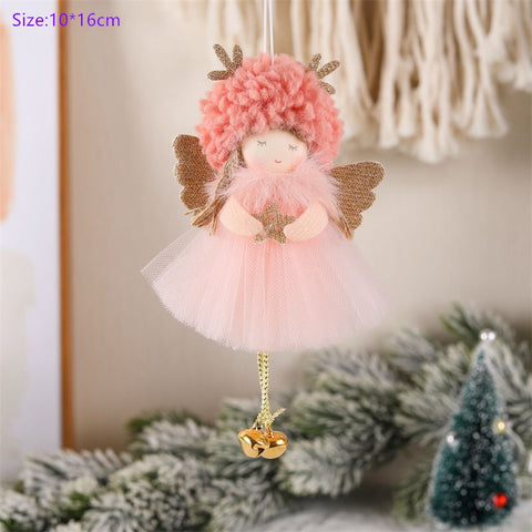 2022 Navidad Xmas Tree Pendant Ornaments 2023 New Year Gifts Christmas Angel Dolls Christmas Decoration for Home Natal Noel Deco