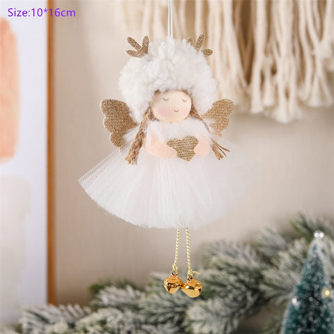 2022 Navidad Xmas Tree Pendant Ornaments 2023 New Year Gifts Christmas Angel Dolls Christmas Decoration for Home Natal Noel Deco