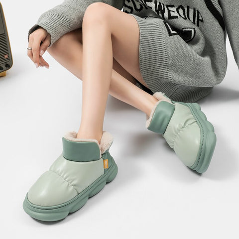2022 New Waterproof Snow Boots Women Winter Non-Slip Thicken Plush Boots Woman Soft Sole Platform Ankle Botas Mujer Cotton Shoes