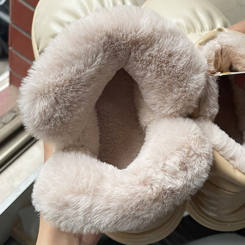 2022 New Waterproof Snow Boots Women Winter Non-Slip Thicken Plush Boots Woman Soft Sole Platform Ankle Botas Mujer Cotton Shoes