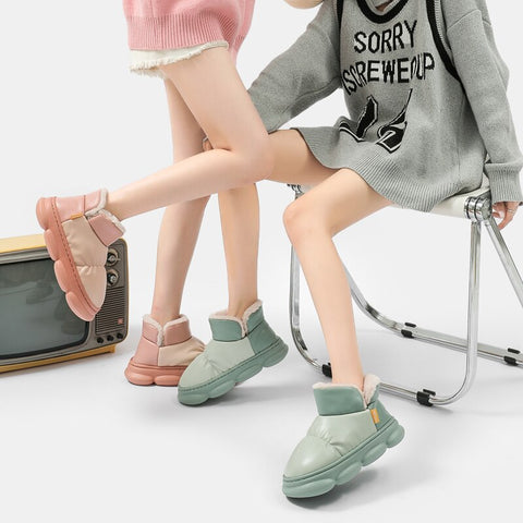 2022 New Waterproof Snow Boots Women Winter Non-Slip Thicken Plush Boots Woman Soft Sole Platform Ankle Botas Mujer Cotton Shoes