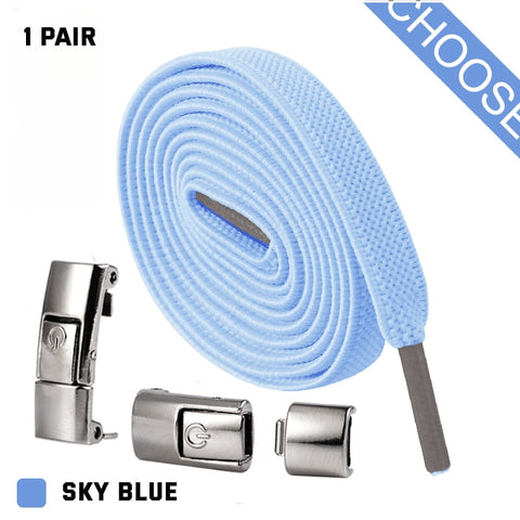 2022 Press Lock Shoelaces without ties Elastic Laces Sneaker 8MM Widened Flat No Tie Shoe laces Kids Adult Shoelace for Shoes