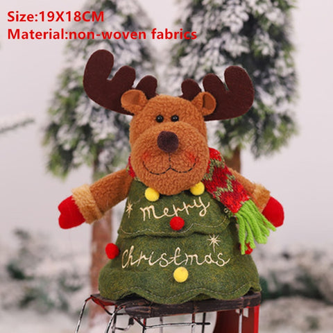 2022 Santa Velvet Gift Bags Christmas Apple Candy Bag Christmas Decorations for Home Navidad Noel Xmas Ornaments New Year 2023