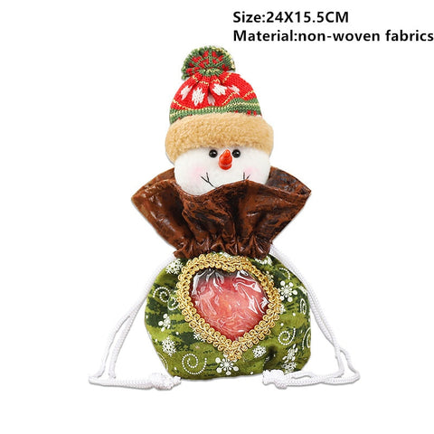 2022 Santa Velvet Gift Bags Christmas Apple Candy Bag Christmas Decorations for Home Navidad Noel Xmas Ornaments New Year 2023