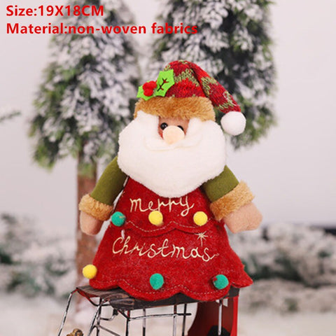 2022 Santa Velvet Gift Bags Christmas Apple Candy Bag Christmas Decorations for Home Navidad Noel Xmas Ornaments New Year 2023