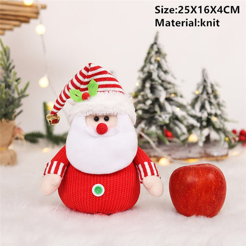 2022 Santa Velvet Gift Bags Christmas Apple Candy Bag Christmas Decorations for Home Navidad Noel Xmas Ornaments New Year 2023