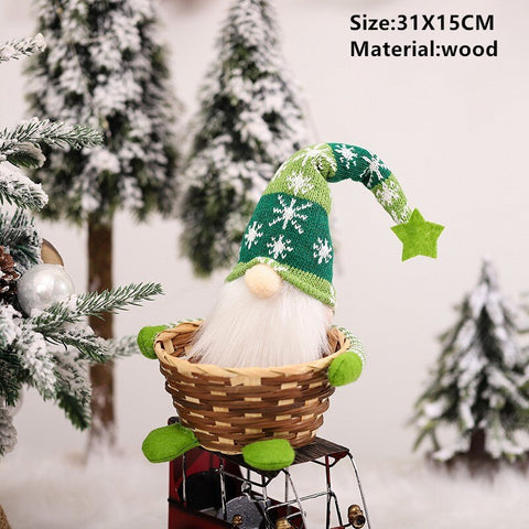 2022 Santa Velvet Gift Bags Christmas Apple Candy Bag Christmas Decorations for Home Navidad Noel Xmas Ornaments New Year 2023