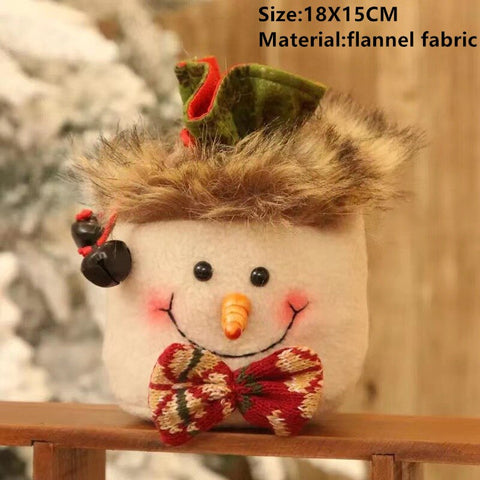 2022 Santa Velvet Gift Bags Christmas Apple Candy Bag Christmas Decorations for Home Navidad Noel Xmas Ornaments New Year 2023